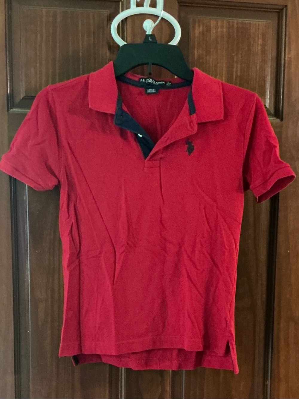 U.S. Polo Assn. Red Polo with Navy Trim